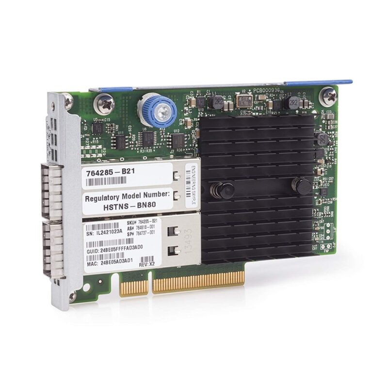 کارت شبکه HP 544+FLR QSFP دو پورت با سرعت 10 و 40 گیگابیت مناسب مراکز داده و سرورهای پیشرفته