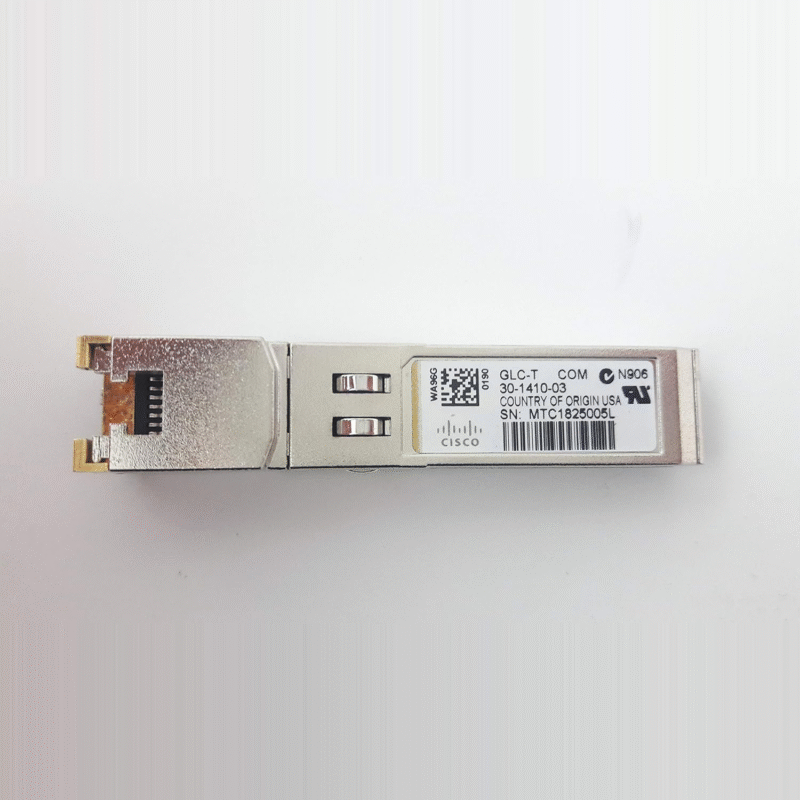 ماژول SFP سیسکو مدل GLC-T با پورت RJ45 برای شبکه‌های گیگابیتی